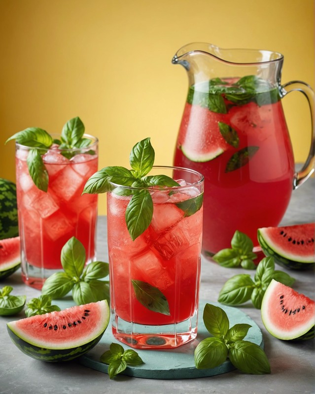 Watermelon Basil Refresher