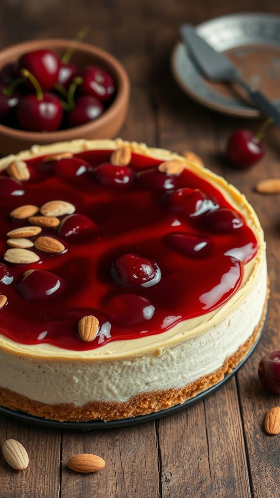 Amaretto Cherry Cheesecake