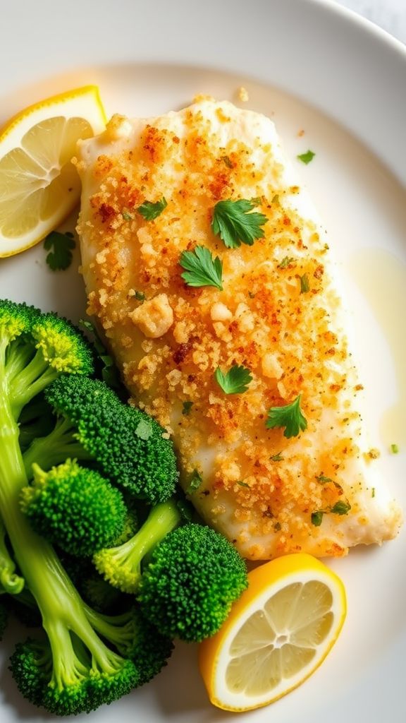 Baked Cod with a Parmesan Crust  