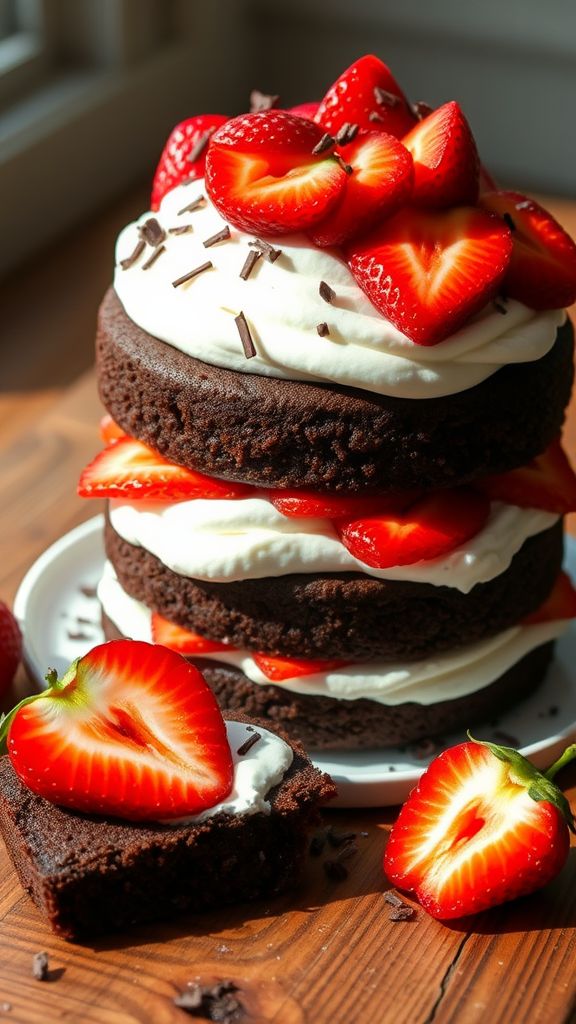 Blissful Chocolate Strawberry Shortcake  