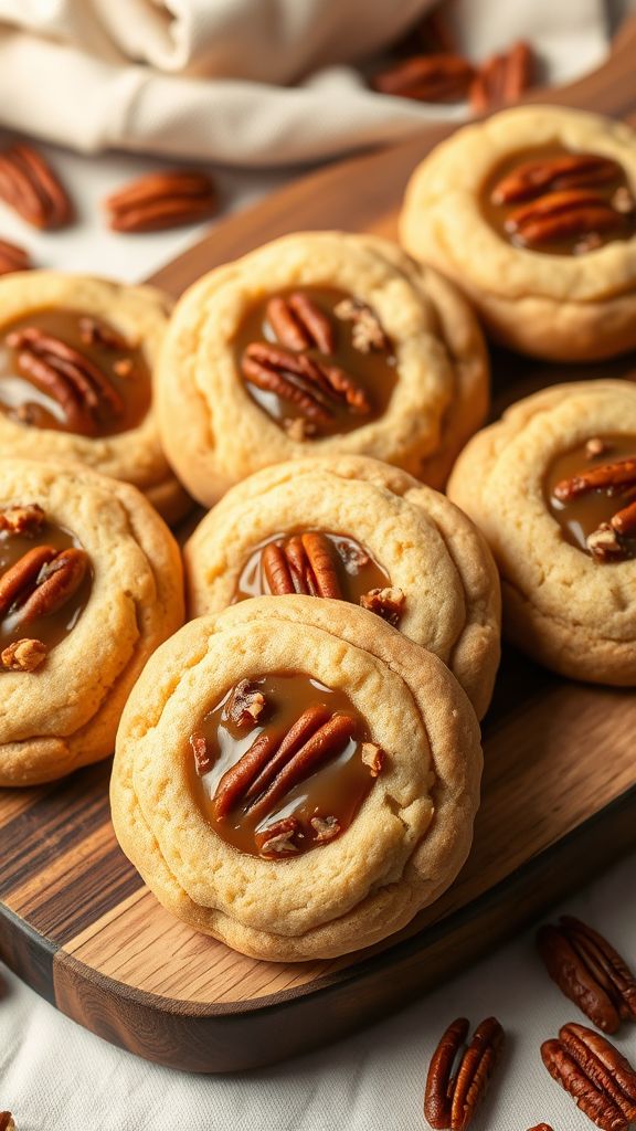 Caramel Pecan Thumbprints  