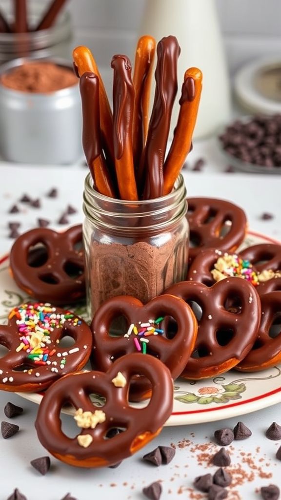 Charming Chocolate-Covered Pretzels  