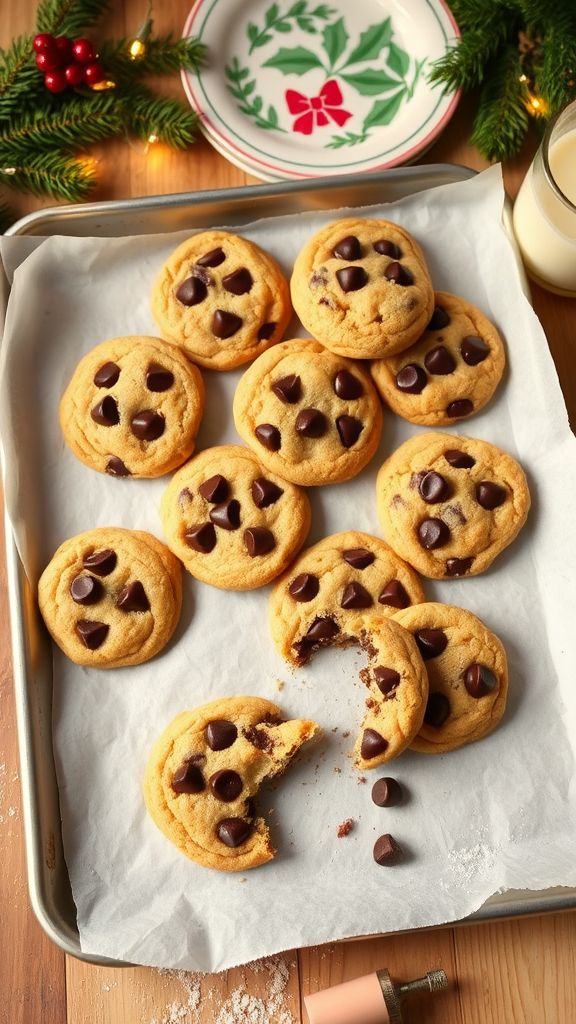 Chewy Chocolate Chip Holiday Treats  