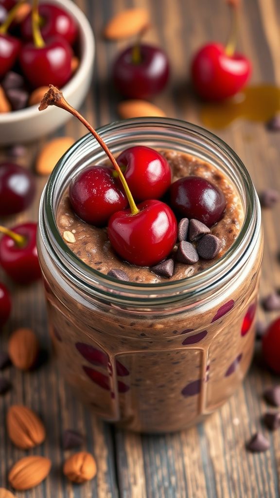 Chocolate Cherry Overnight Oats