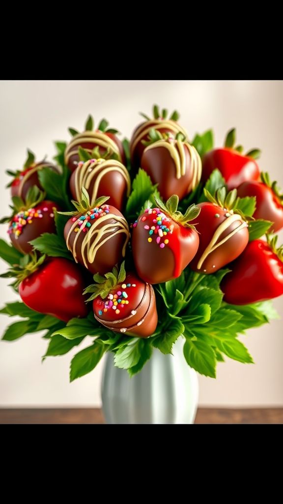 Chocolate-Covered Strawberry Bouquet  