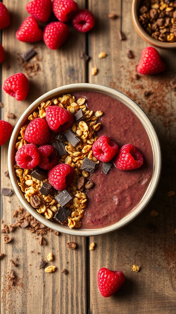 Chocolate Raspberry Smoothie Bowl  