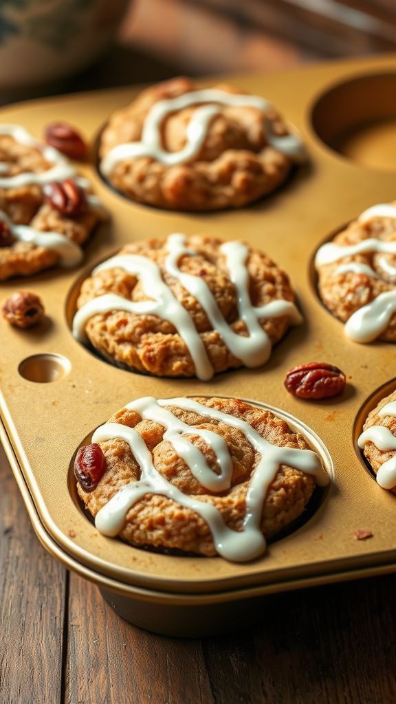 Cinnamon Roll Oatmeal Cups  