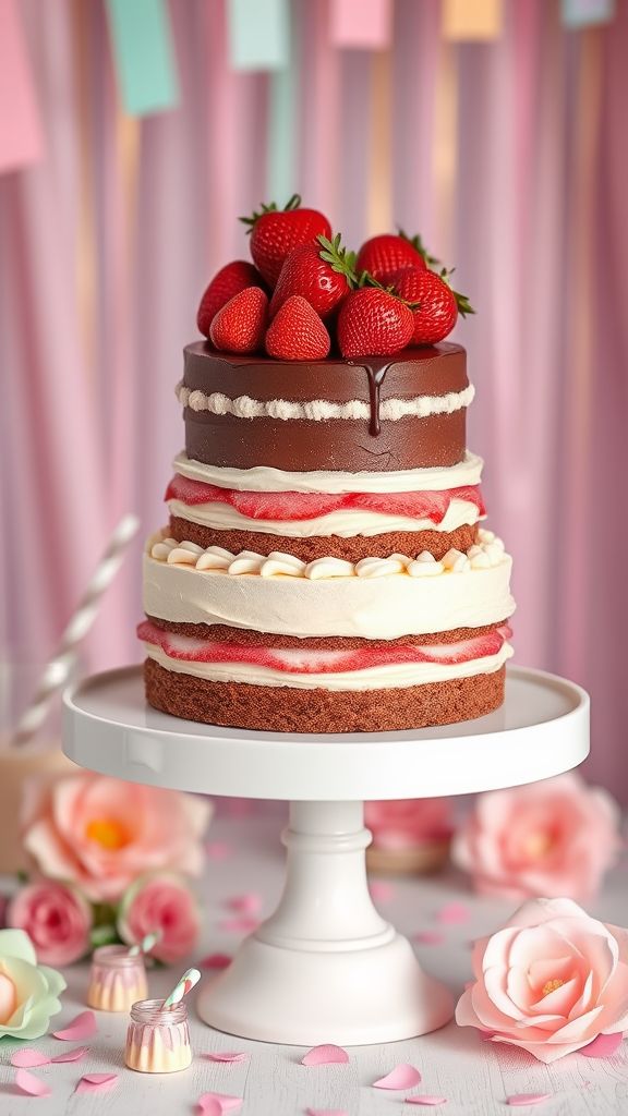 Classic Neapolitan Layer Cake