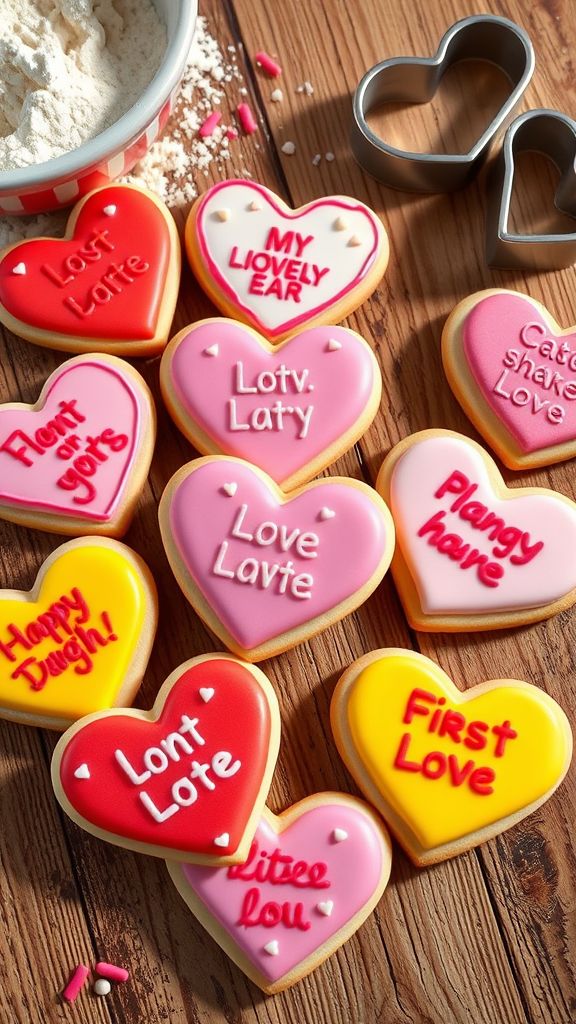 Conversation Heart Sugar Cookies  