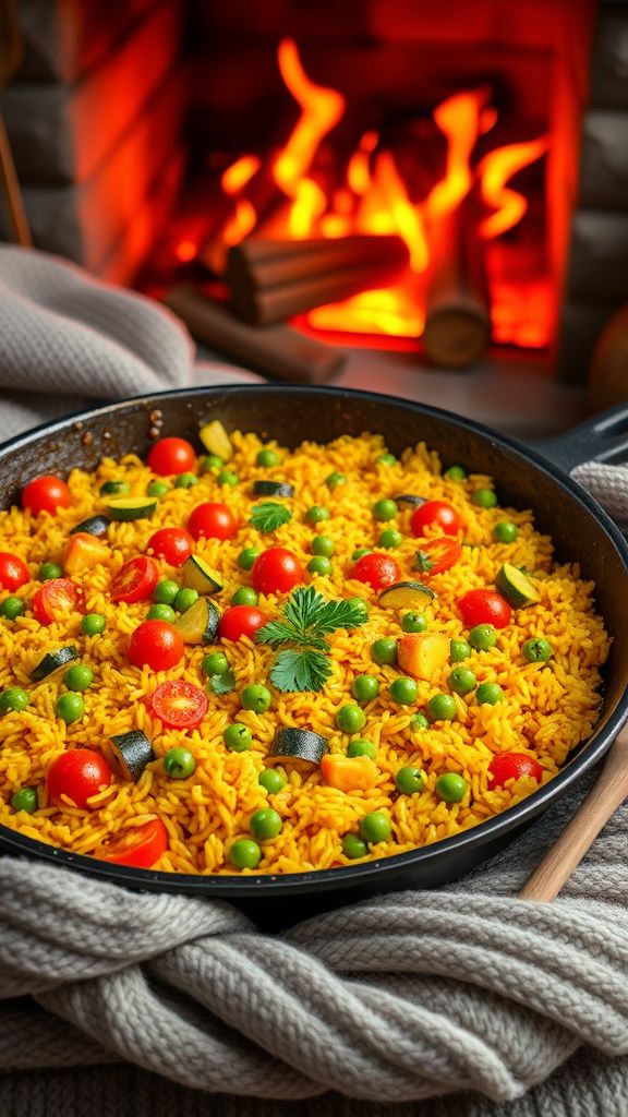 Cozy Winter Vegetable Paella  