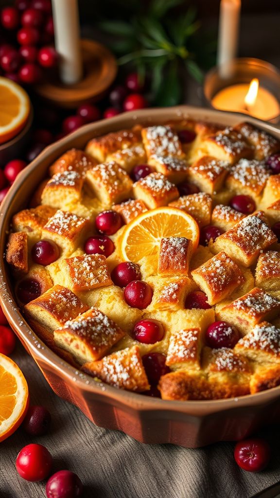 Cranberry Orange Bread Pudding