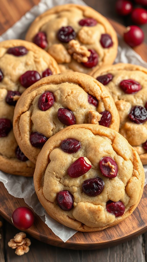 Cranberry Walnut Chewy Cookies  