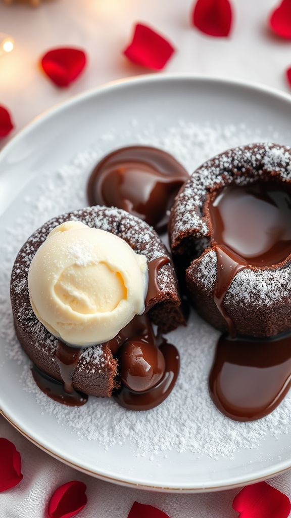 Cupid's Chocolate Lava Cakes  