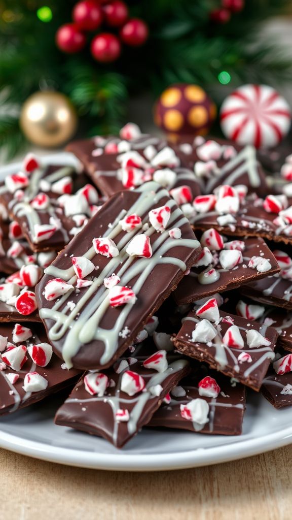 Dark Chocolate Peppermint Bark