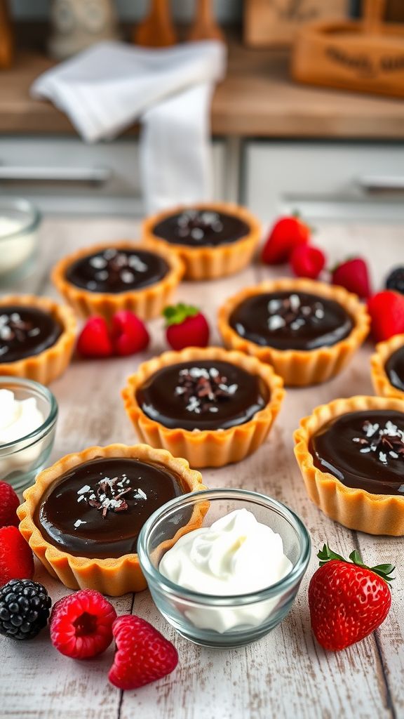 Decadent Dark Chocolate Tarts  