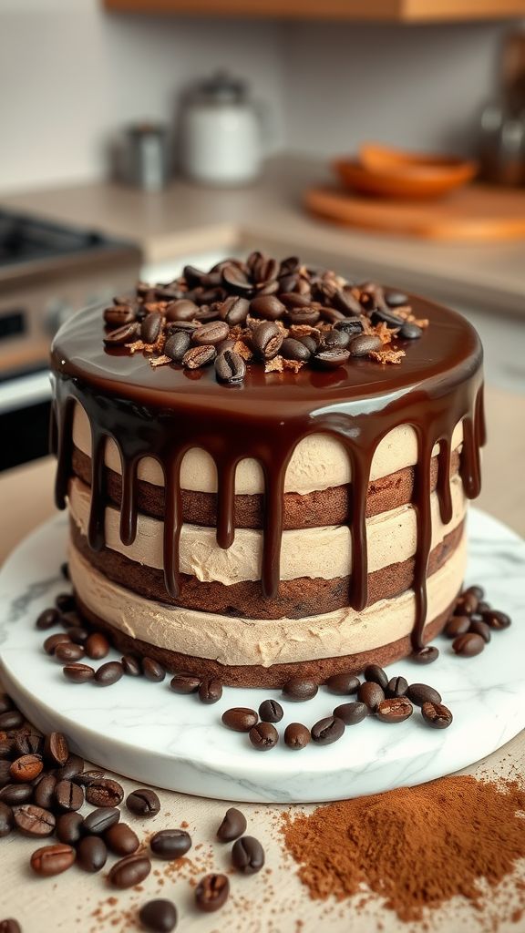 Decadent Mocha Mousse Cake