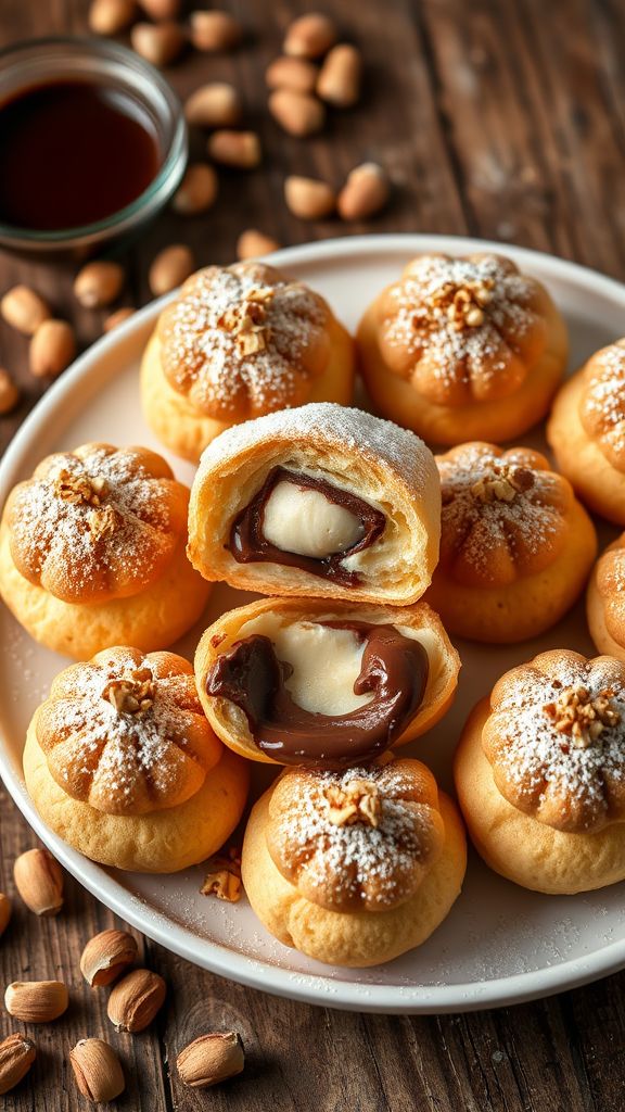 Dreamy Chocolate Hazelnut Cream Puff