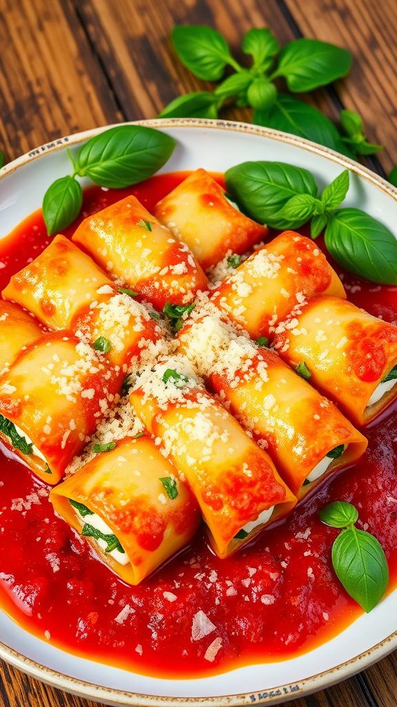 Enchanted Spinach and Ricotta Cannelloni