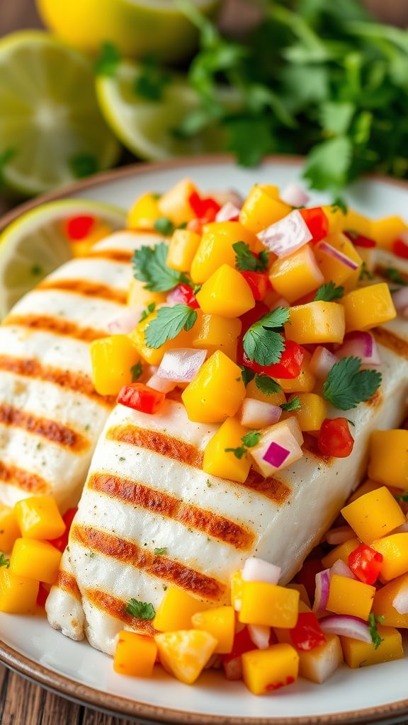 Grilled Mahi Mahi with Mango Salsa  