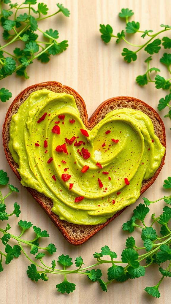 Heart-Shaped Avocado Toast  