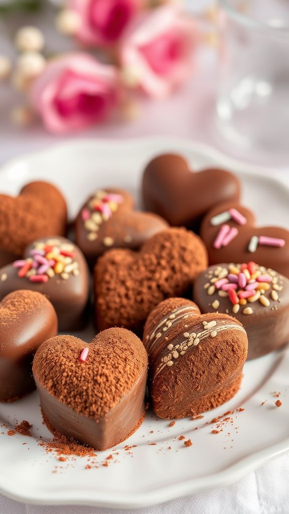 Heart-Shaped Chocolate Truffles  