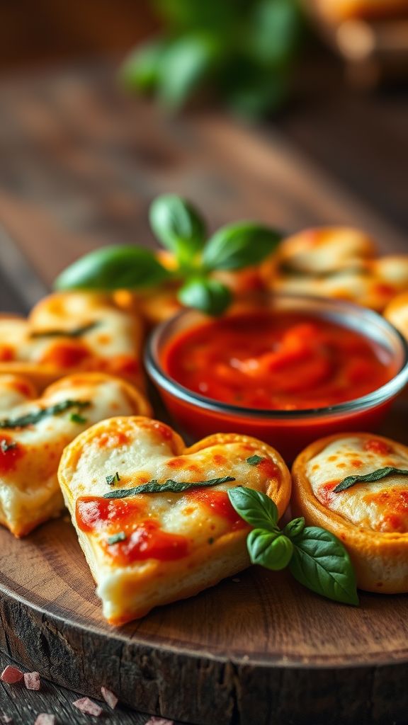 Heart-Shaped Pizza Bites  