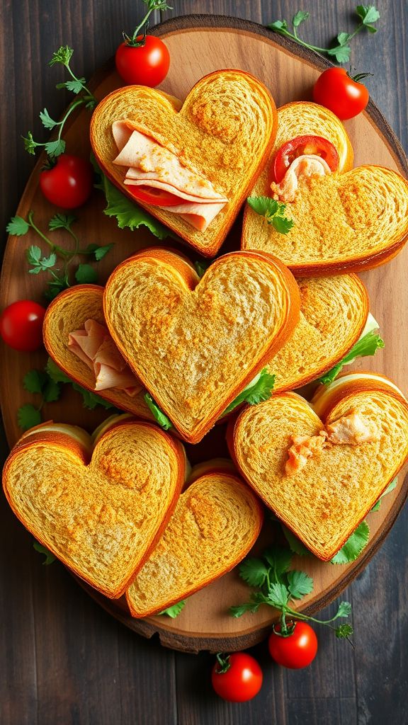 Heart-shaped Sandwiches  