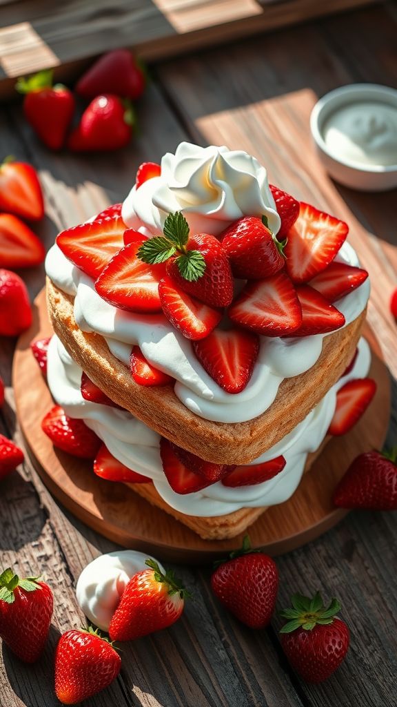 Heart-Shaped Strawberry Shortcake  