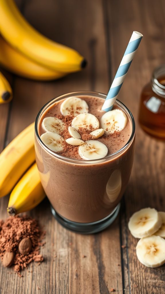 Heartfelt Chocolate Banana Smoothie  