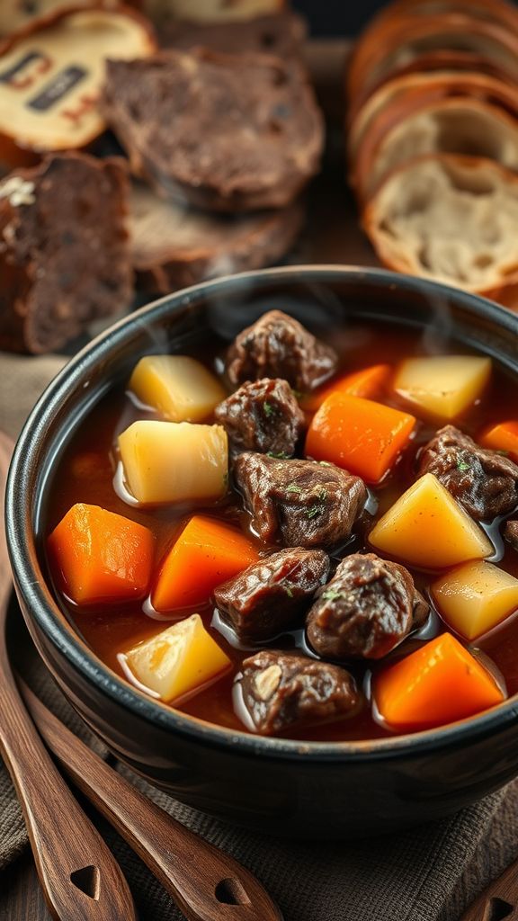 Hearty Beef Stew with Root Vegetables  