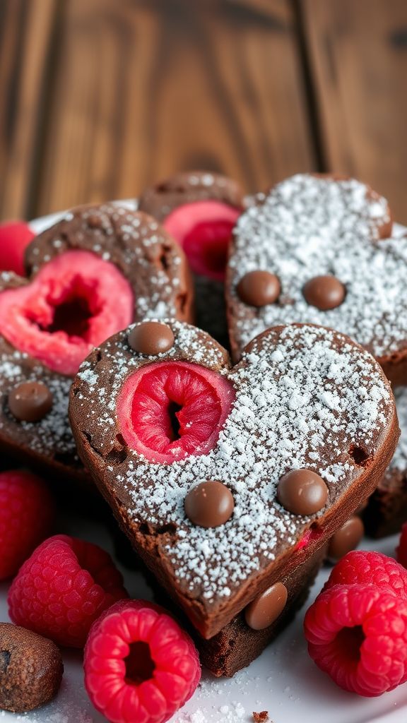 Heavenly Heart Brownies  