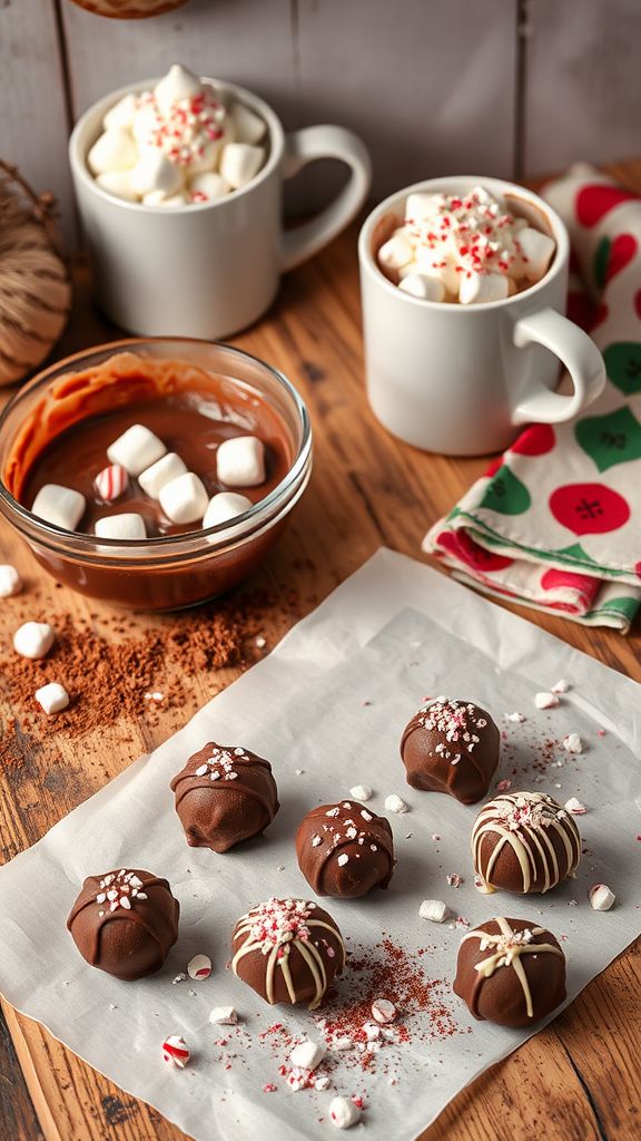 Holiday Hot Cocoa Truffles  