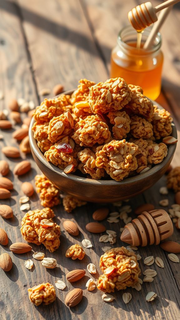 Honey Almond Granola Clusters