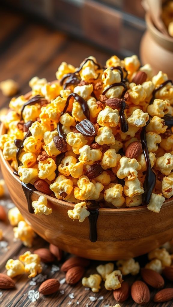 Honeyed Almond Chocolate Popcorn  