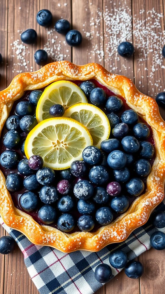 Lemon Blueberry Winter Tart