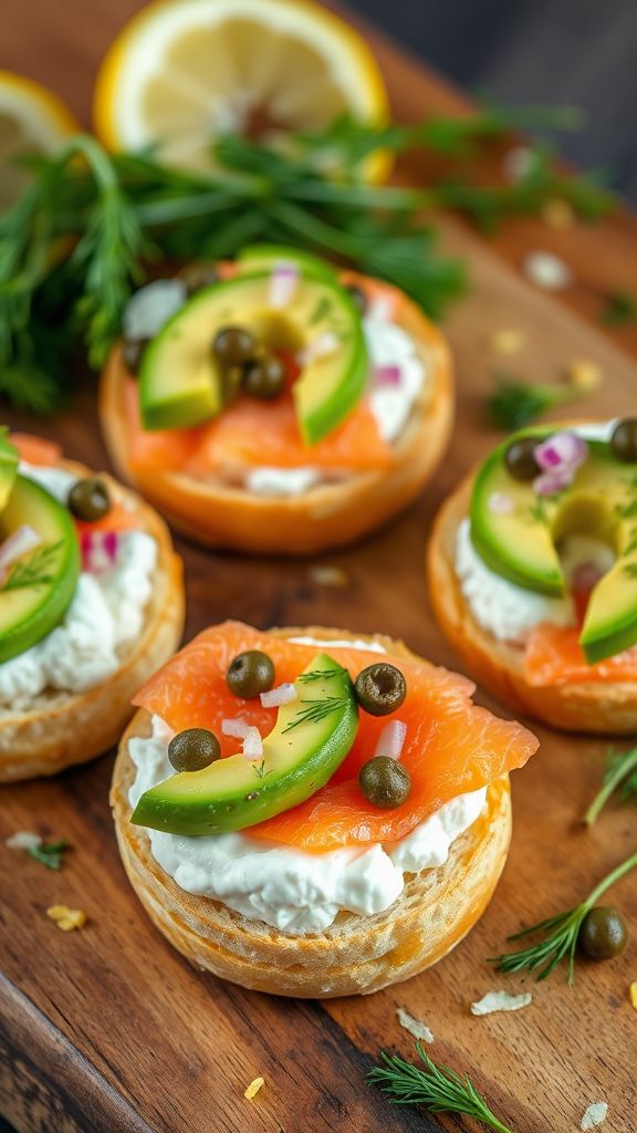 Luxe Smoked Salmon Bagel Bites