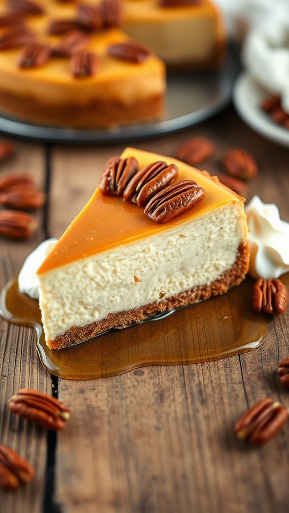 Maple Pecan Lovers’ Cheesecake