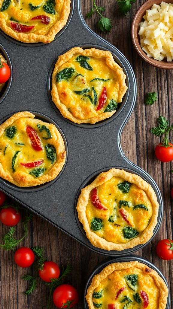 Mini Quiches with Seasonal Veggies