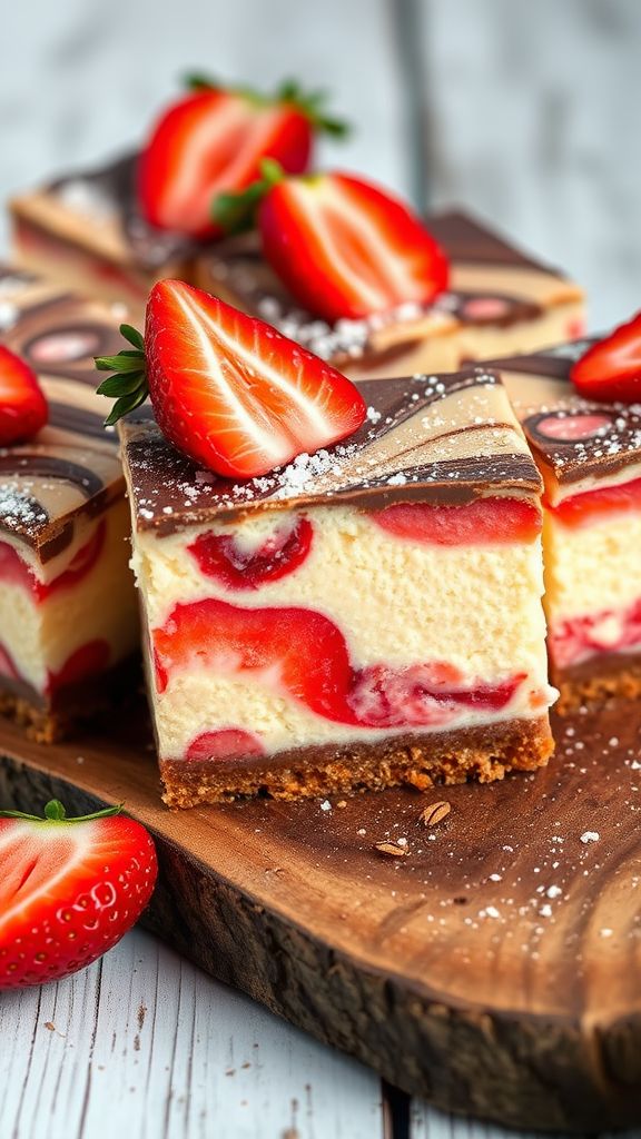 Neapolitan Cheesecake Bars