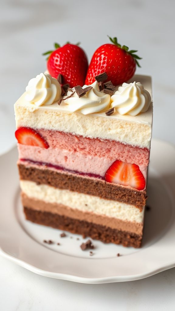 Neapolitan Mousse Cake