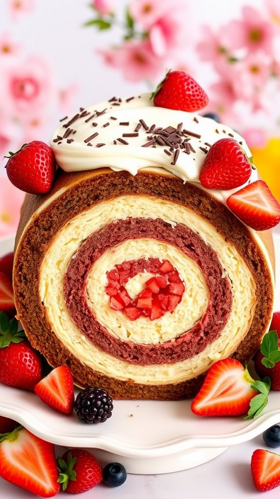 Neapolitan Pinwheel Cake