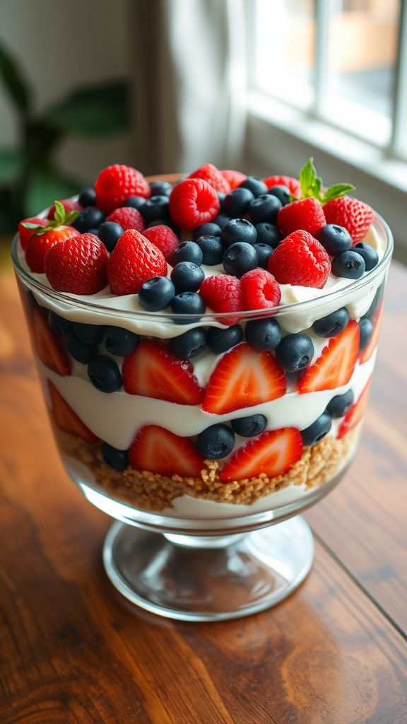 No-Bake Berry Delight Trifle  