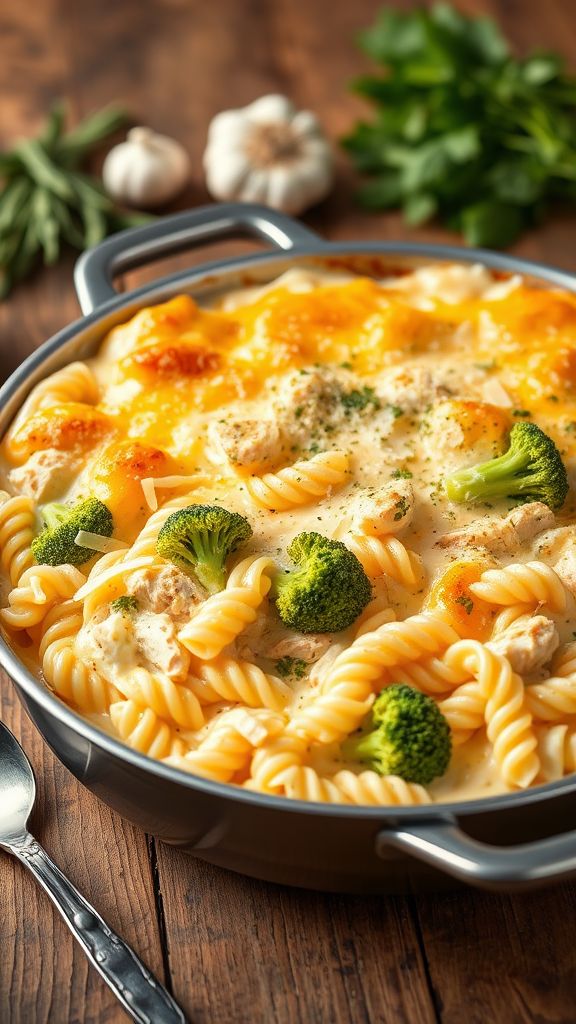 One-Pan Chicken Alfredo Casserole  