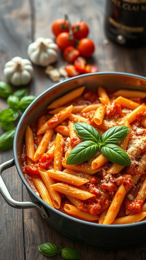 One-Pot Creamy Tomato Basil Pasta  