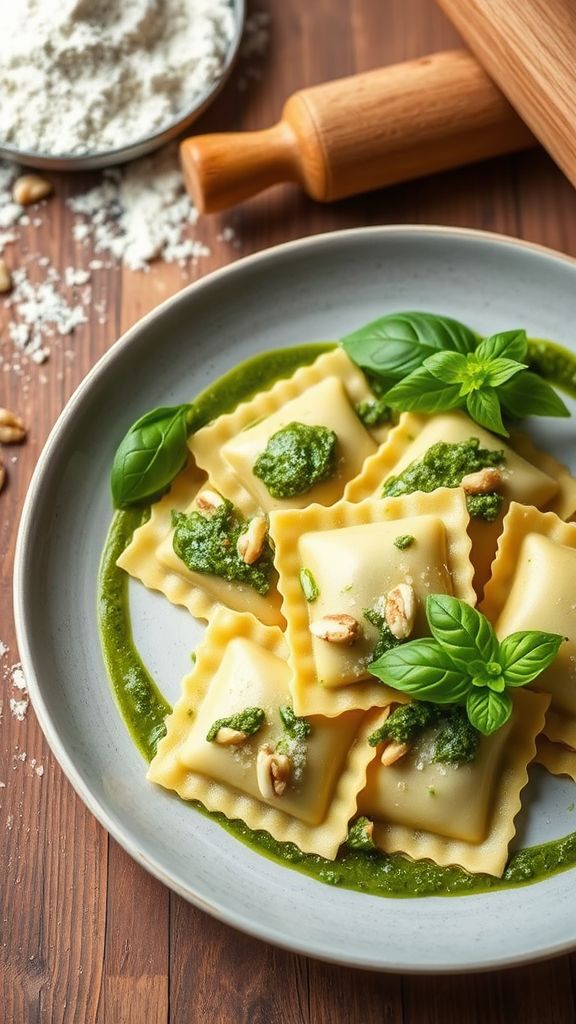 Passionate Pesto Ravioli  