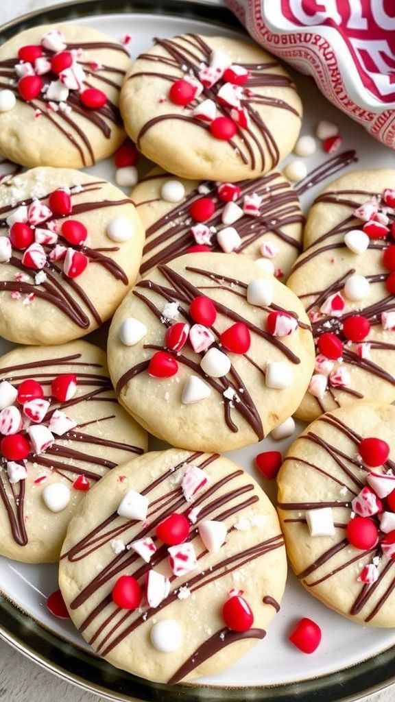 Peppermint Bark Bliss Cookies  