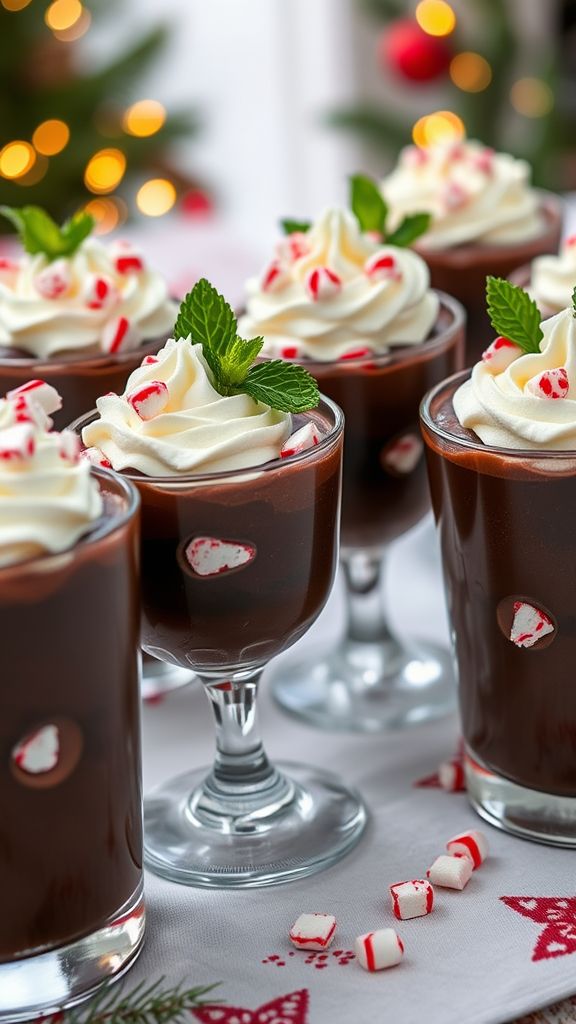 Peppermint Mocha Pudding Cups