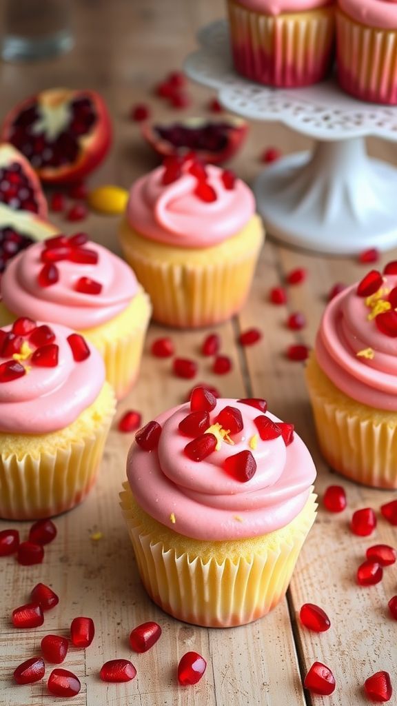 Pomegranate Pucker Cupcakes