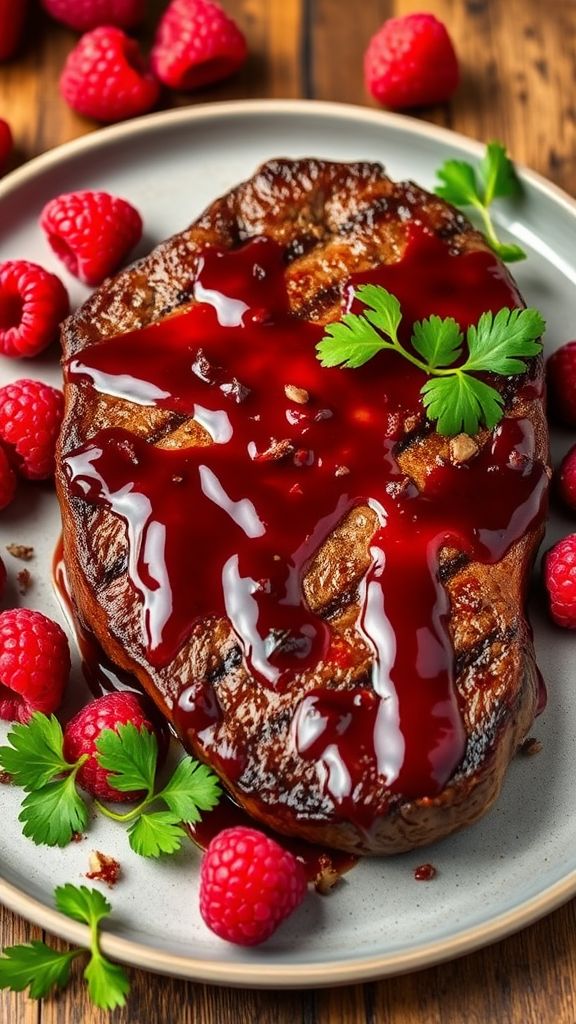 Raspberry Chipotle Glazed Steak