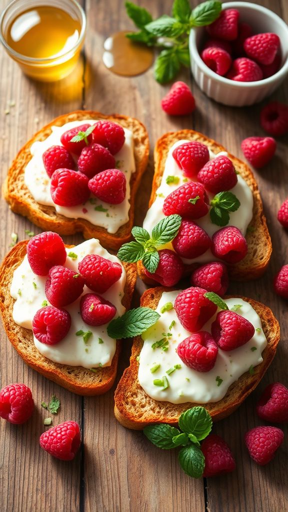 Raspberry-Lemon Ricotta Toast  